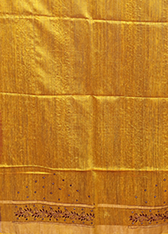 Maroon Handloom Matka Pure Silk Saree With Blouse Piece