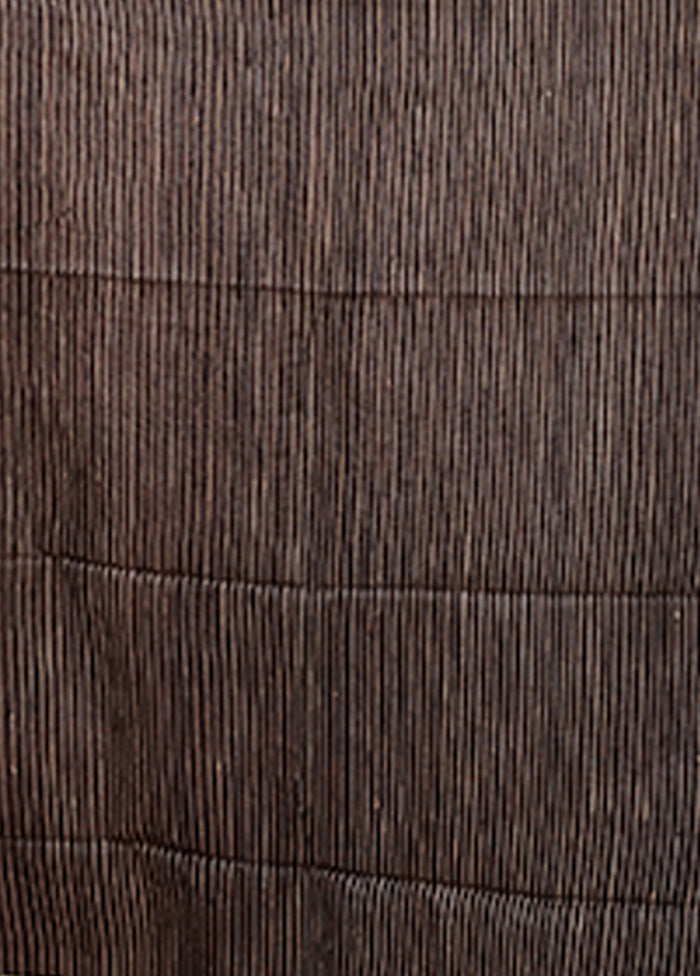 Black Handloom Matka Pure Silk Saree With Blouse Piece