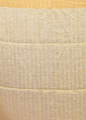 White Handloom Matka Pure Silk Saree With Blouse Piece