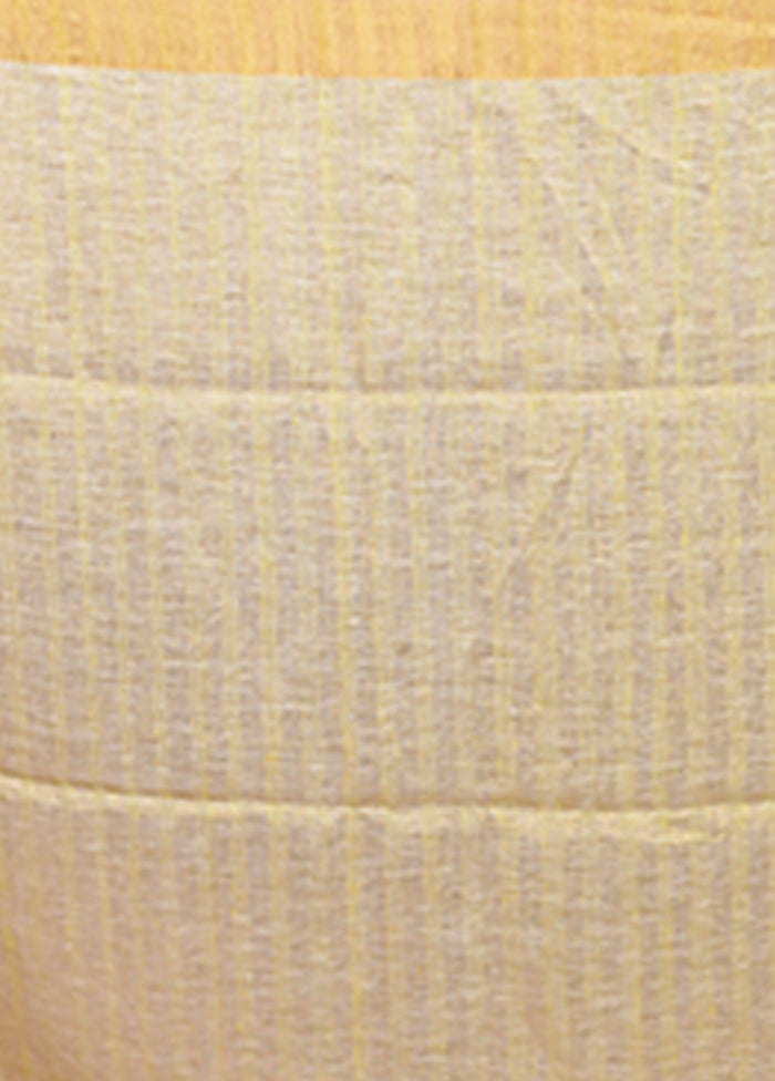 White Handloom Matka Pure Silk Saree With Blouse Piece