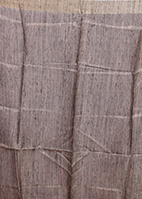 Blue Handloom Matka Pure Silk Saree With Blouse Piece