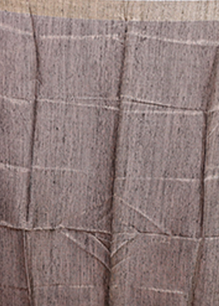 Blue Handloom Matka Pure Silk Saree With Blouse Piece