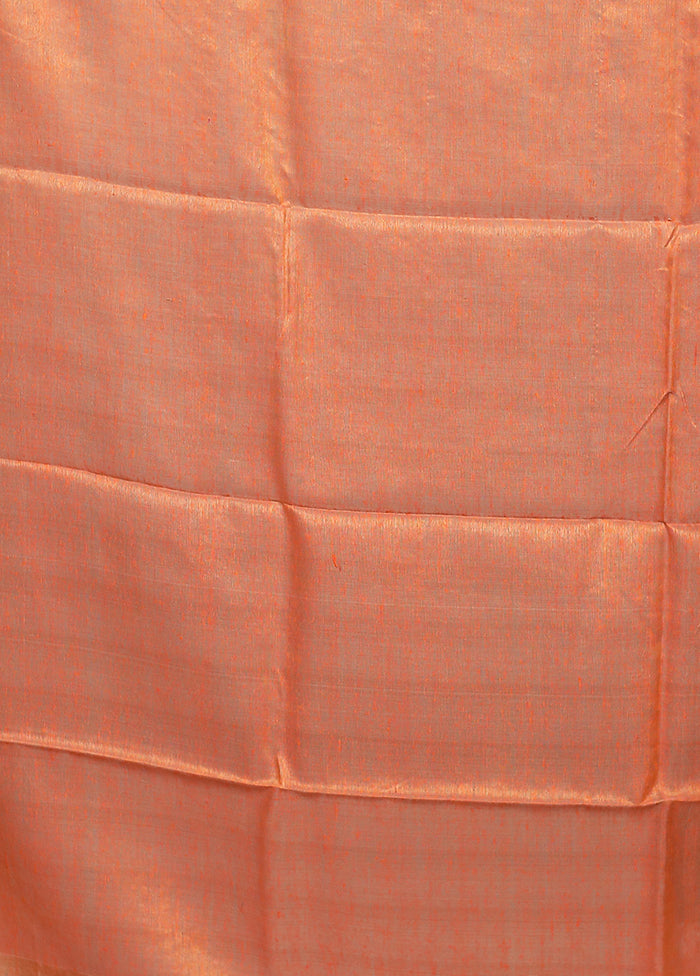 White Handloom Matka Pure Silk Saree With Blouse Piece