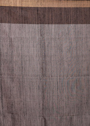 Black Handloom Matka Pure Silk Saree With Blouse Piece