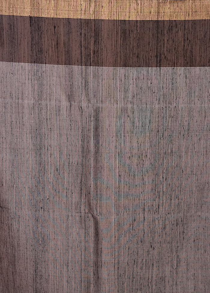Blue Handloom Matka Pure Silk Saree With Blouse Piece