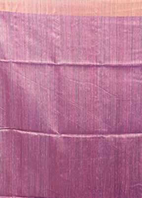 Purple Handloom Matka Pure Silk Saree With Blouse Piece