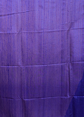 Blue Handloom Matka Pure Silk Saree With Blouse Piece