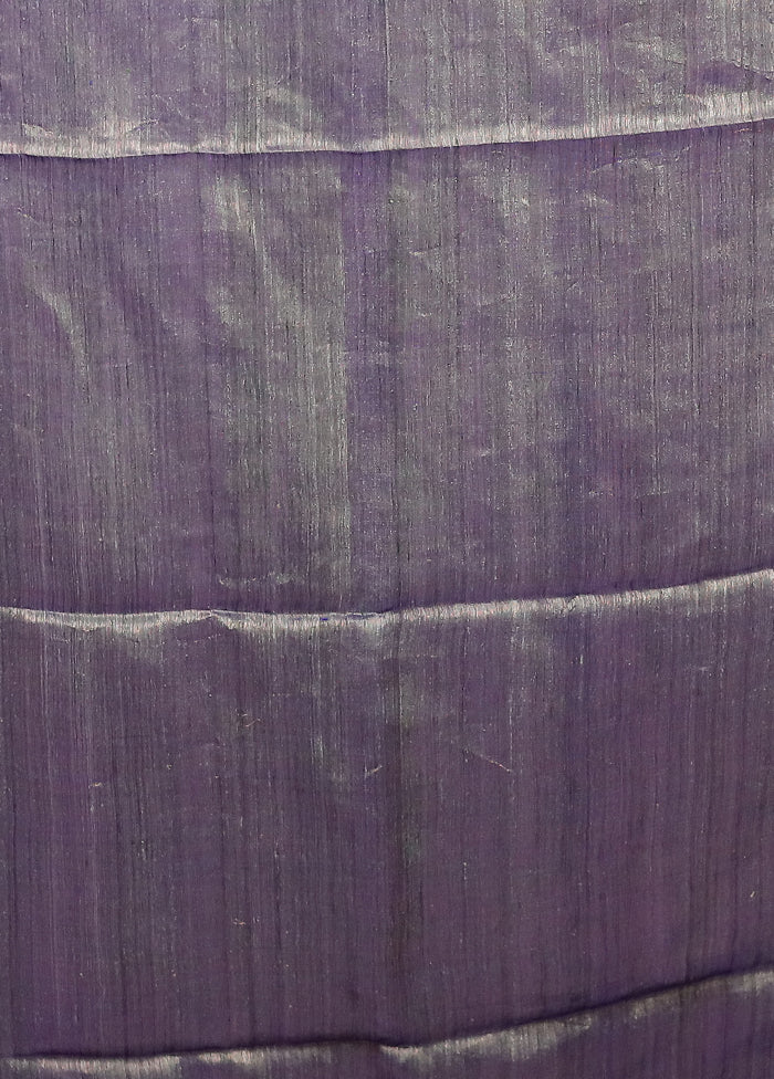 Blue Handloom Matka Pure Silk Saree With Blouse Piece