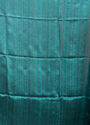 Green Handloom Matka Pure Silk Saree With Blouse Piece
