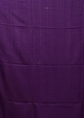 Purple Handloom Matka Pure Silk Saree With Blouse Piece