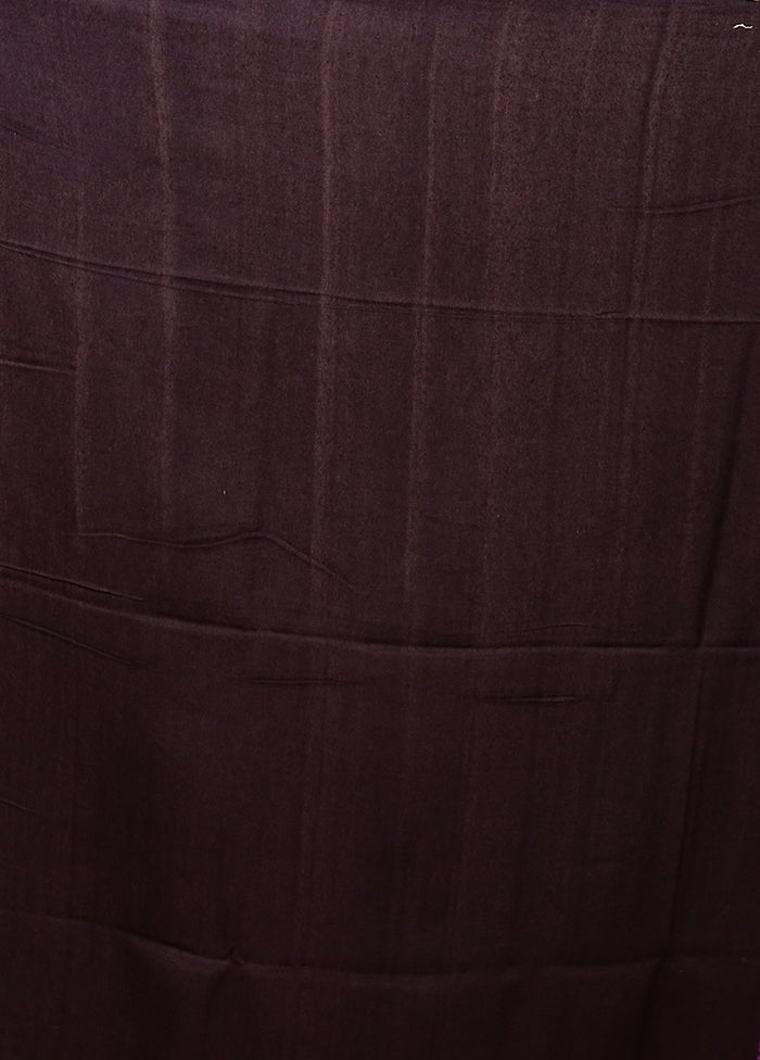 Purple Handloom Matka Pure Silk Saree With Blouse Piece