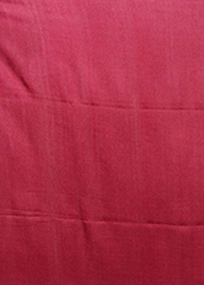 Pink Handloom Matka Pure Silk Saree With Blouse Piece