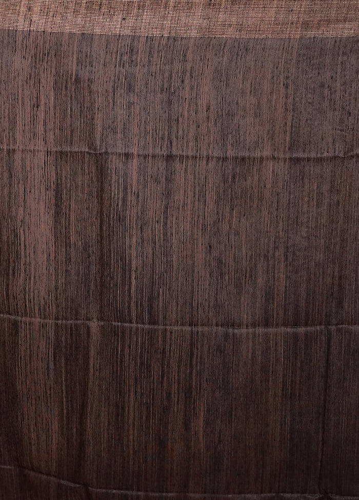 Black Handloom Matka Pure Silk Saree With Blouse Piece
