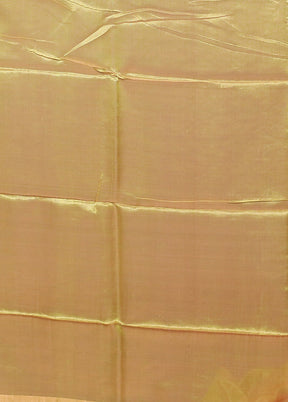 Peach Handloom Matka Pure Silk Saree With Blouse Piece