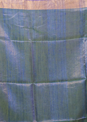 Green Handloom Matka Pure Silk Saree With Blouse Piece