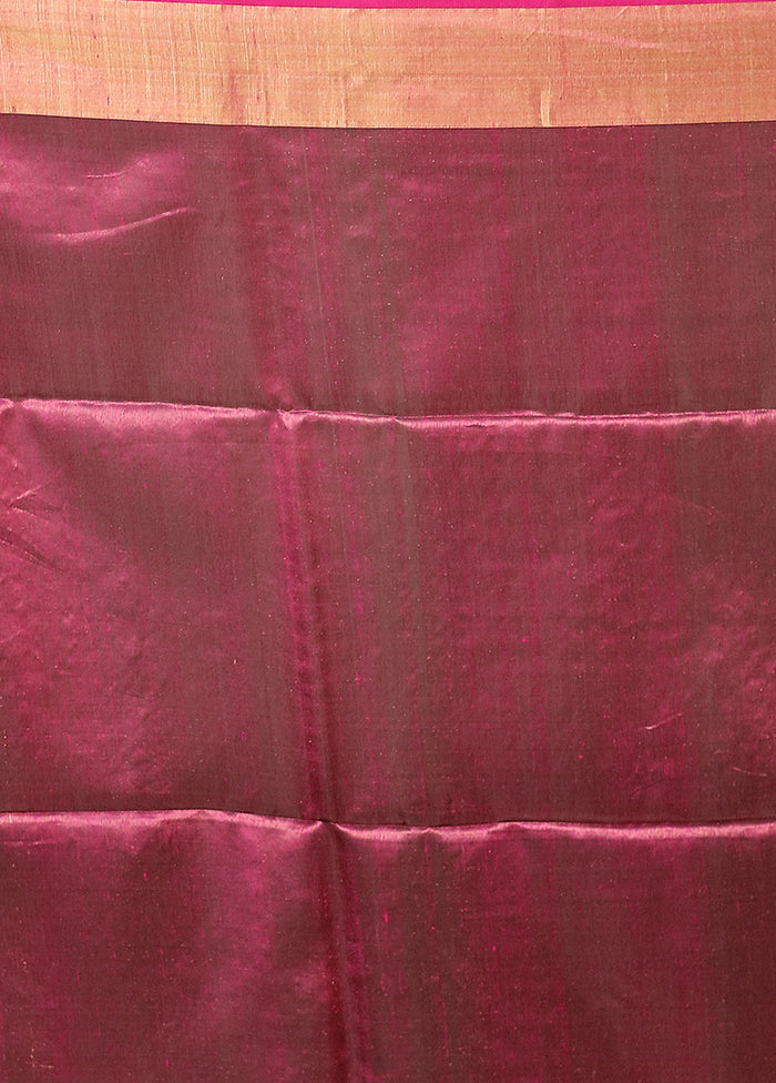 Black Handloom Matka Pure Silk Saree With Blouse Piece