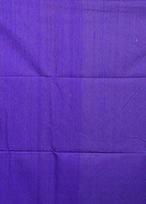Blue Handloom Matka Pure Silk Saree With Blouse Piece