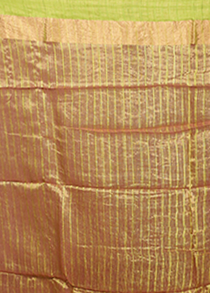 Pink Handloom Matka Pure Silk Saree With Blouse Piece