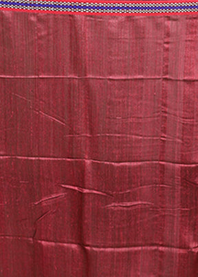 Pink Handloom Matka Pure Silk Saree With Blouse Piece