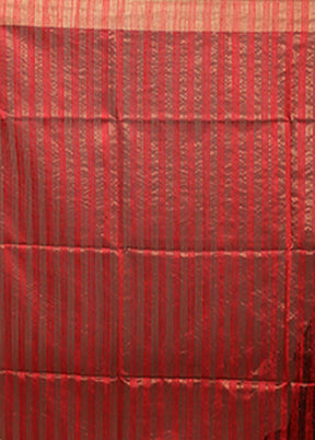 Black Handloom Matka Pure Silk Saree With Blouse Piece