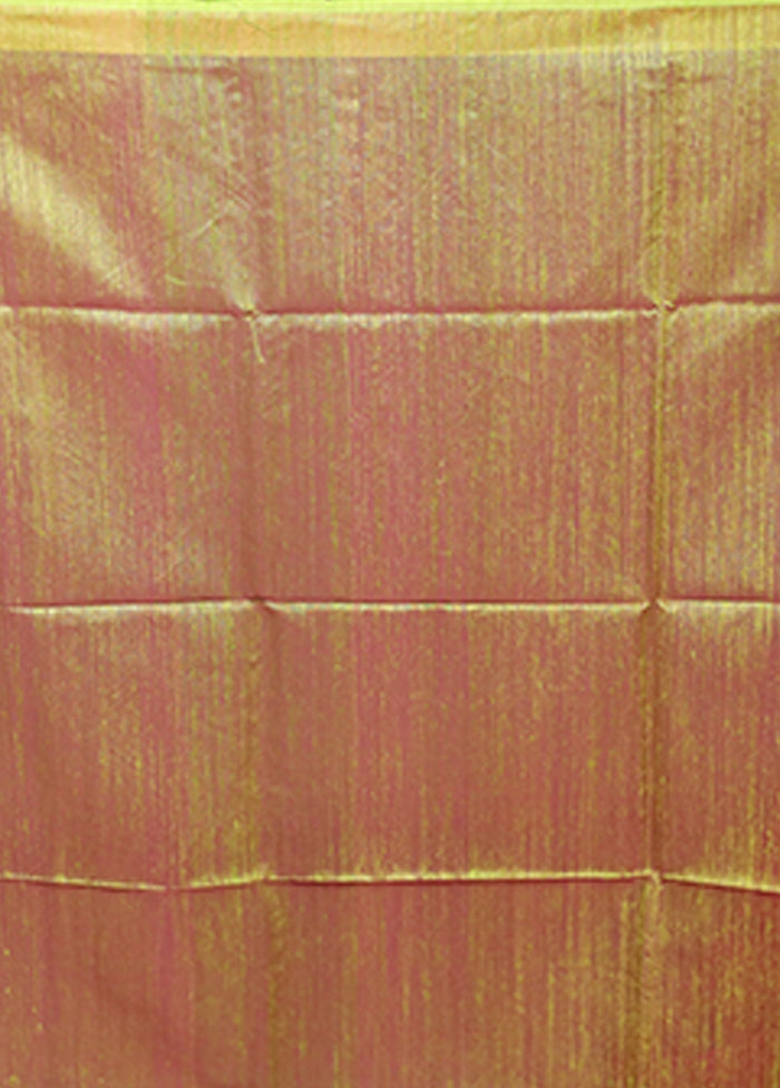 Pink Handloom Matka Pure Silk Saree With Blouse Piece
