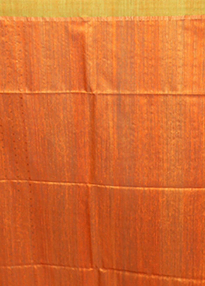 Cream Handloom Matka Pure Silk Saree With Blouse Piece