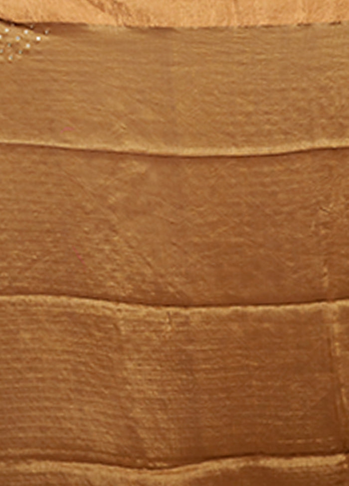 Cream Handloom Matka Pure Silk Saree With Blouse Piece