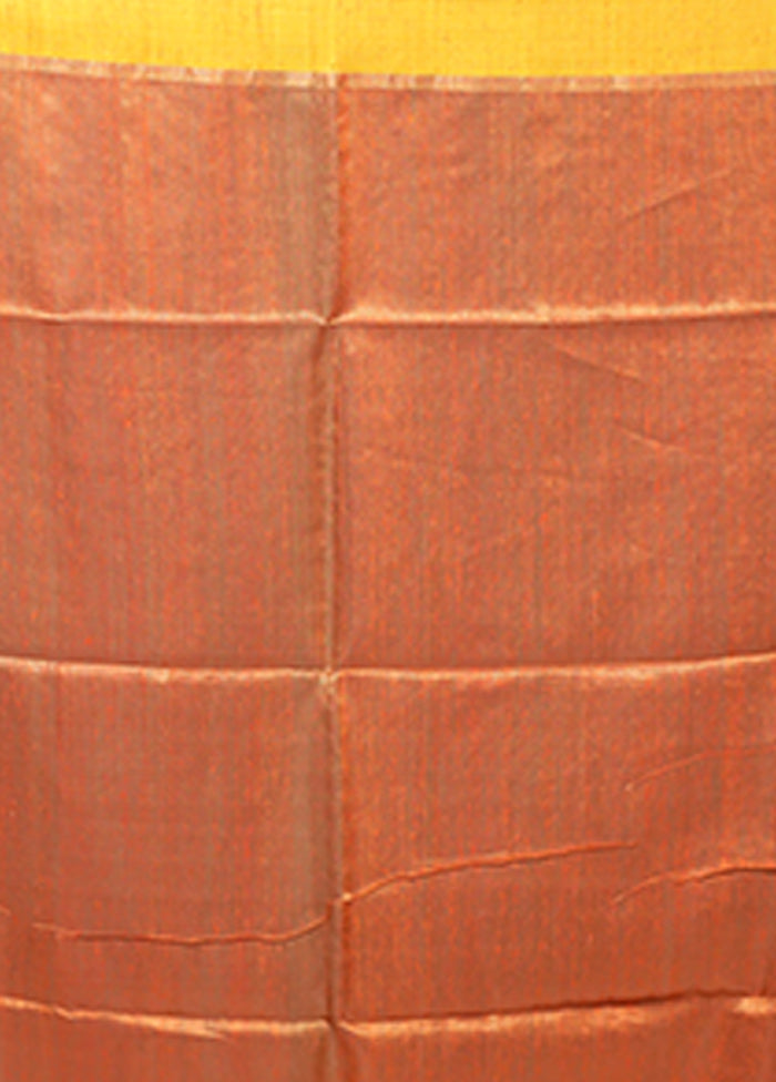 Cream Handloom Matka Pure Silk Saree With Blouse Piece