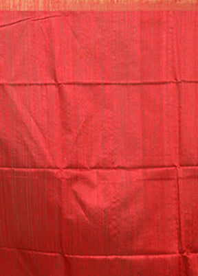 Cream Handloom Matka Pure Silk Saree With Blouse Piece