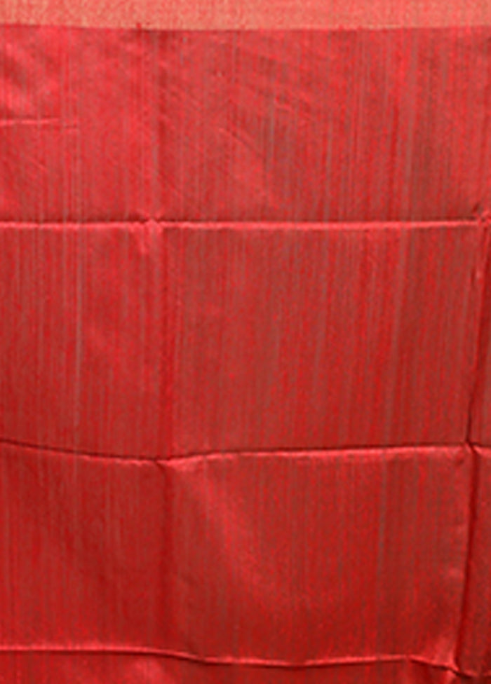 Cream Handloom Matka Pure Silk Saree With Blouse Piece