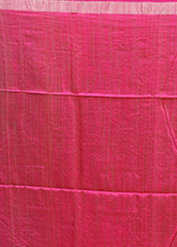 Yellow Handloom Matka Pure Silk Saree With Blouse Piece