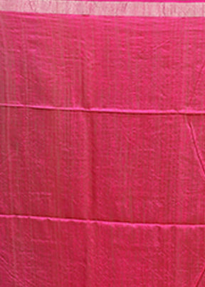 Yellow Handloom Matka Pure Silk Saree With Blouse Piece
