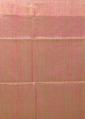 Pink Handloom Matka Pure Silk Saree With Blouse Piece