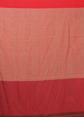Cream Matka Silk Saree With Blouse Piece