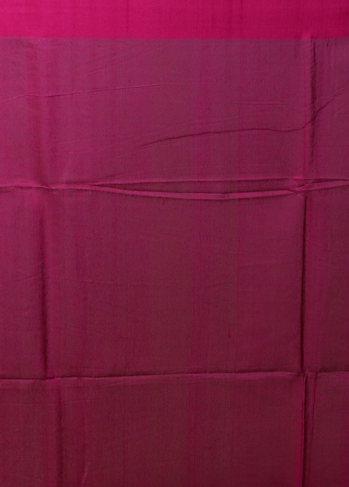Pink Matka Silk Saree With Blouse Piece
