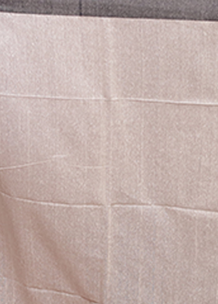 White Matka Silk Saree With Blouse Piece