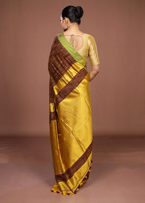 Maroon Matka Silk Saree With Blouse Piece