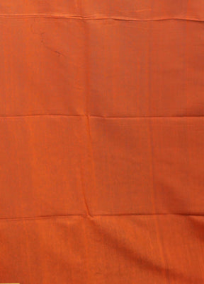 Rust Matka Silk Saree With Blouse Piece