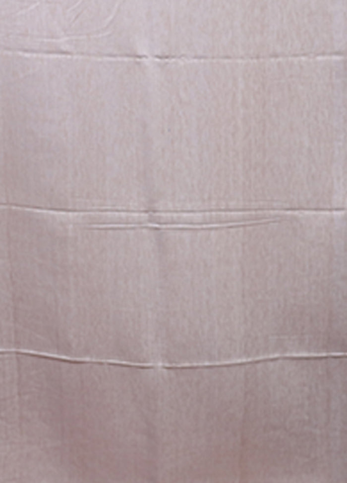 Grey Matka Silk Saree With Blouse Piece