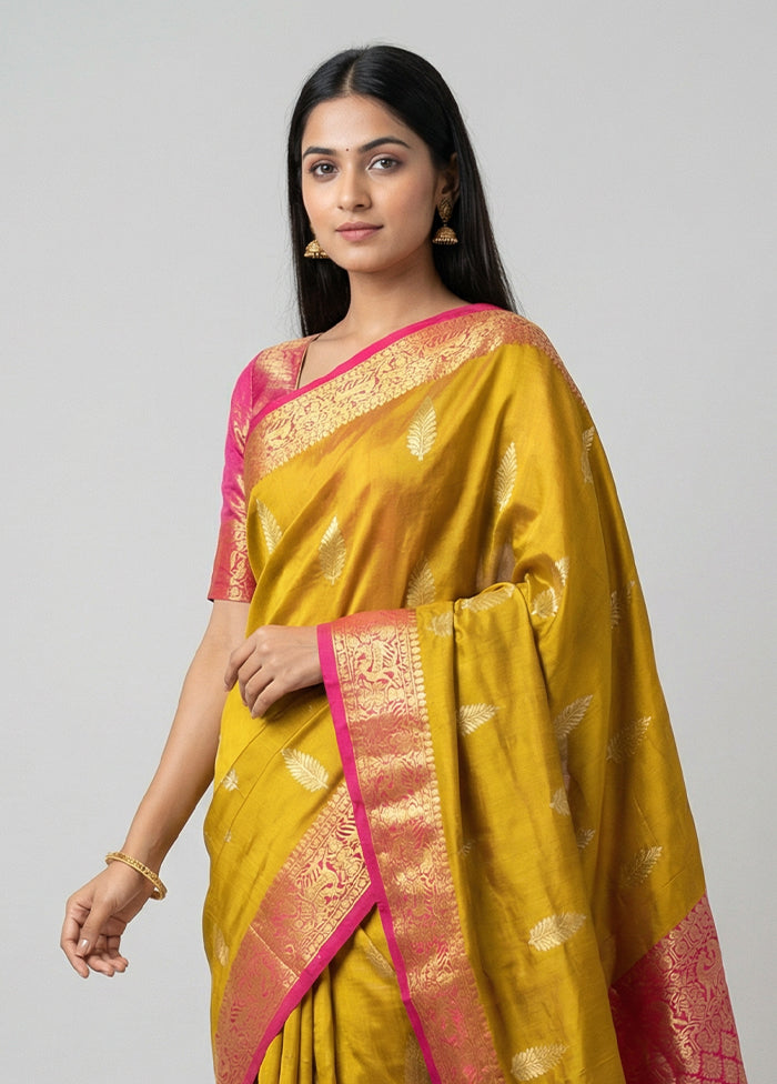 Green Handloom Kanchipuram Pure Silk Saree With Blouse Piece