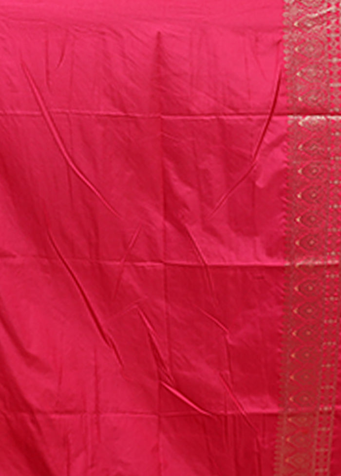 Pink Dupion Silk Saree With Blouse Piece