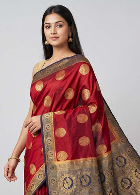 Green Dupion Silk Saree With Blouse Piece