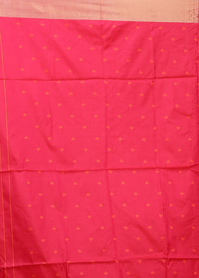 Orange Dupion Silk Saree With Blouse Piece