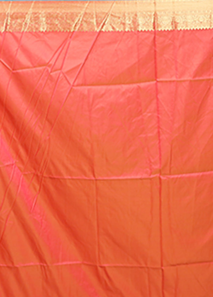 Yellow Dupion Silk Saree With Blouse Piece