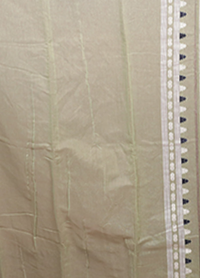Green Jamdani Cotton Saree Without Blouse Piece