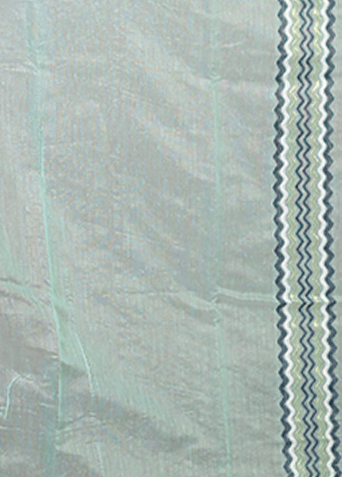 Green Jamdani Cotton Saree Without Blouse Piece