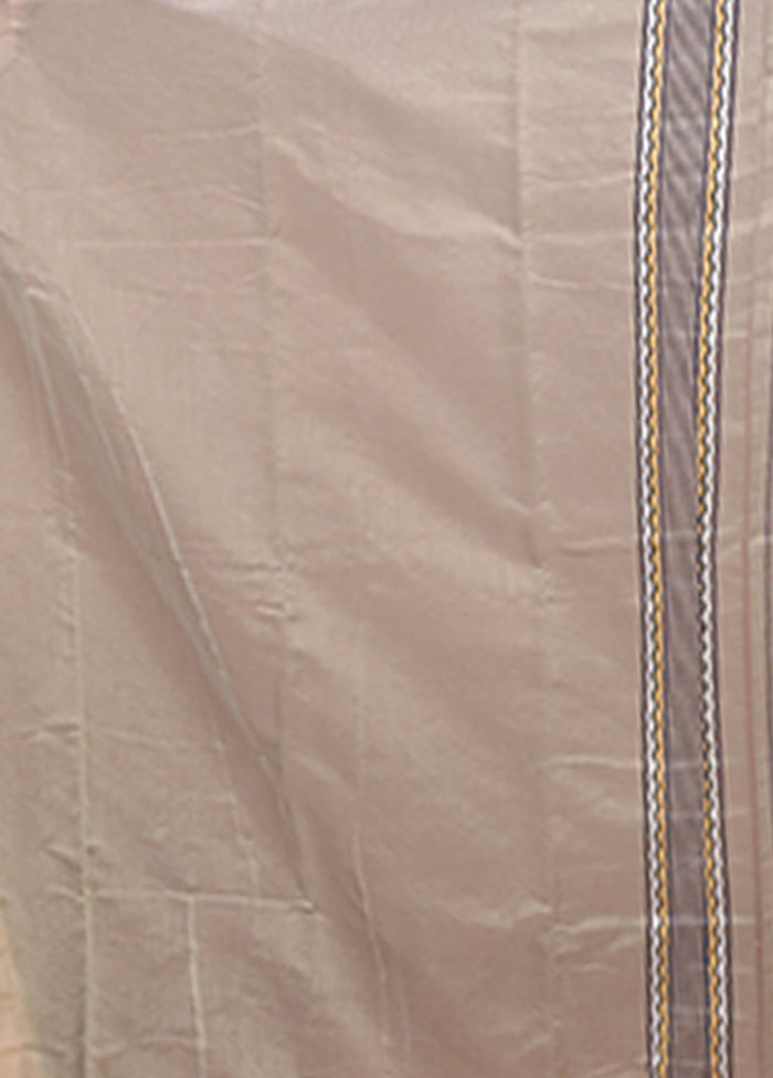 Grey Jamdani Cotton Saree Without Blouse Piece