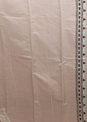Grey Jamdani Cotton Saree Without Blouse Piece