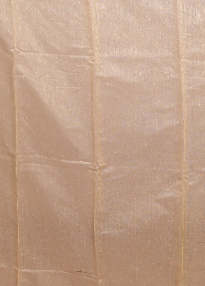 Cream Jamdani Cotton Saree Without Blouse Piece