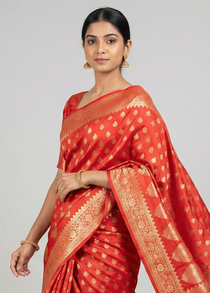 Pink Dupion Silk Saree With Blouse Piece